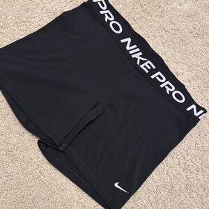 Nike Pro Dri Fit Black Workout Shorts Size XL Cheer Run Back to School Bike